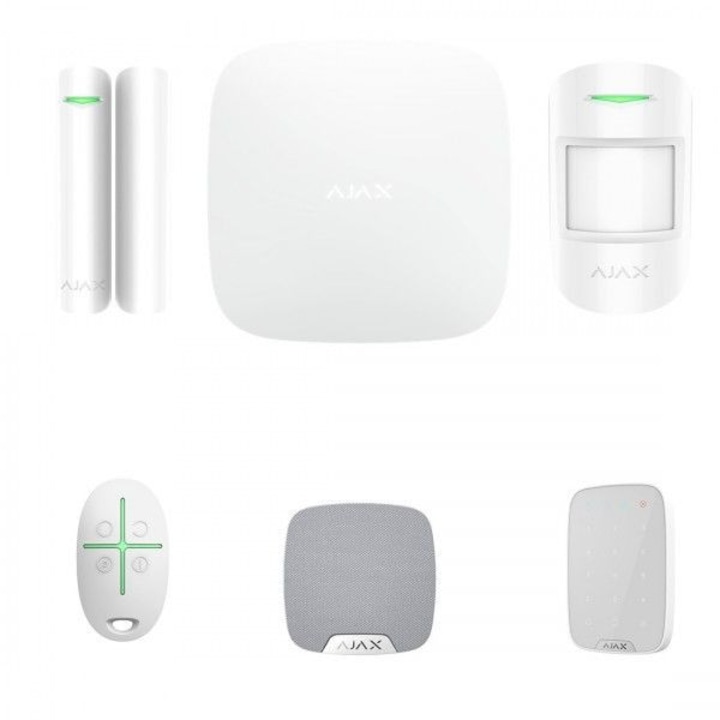 Безжична алармена система AJAX в комплект с вътрешна сирена за апартамент и клавиатура