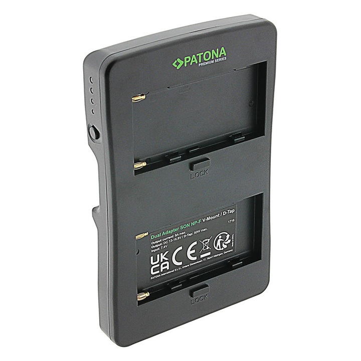 Adaptor V-Mount PATONA Premium pentru 2x baterii Sony NP-F la conexiune V-Mount