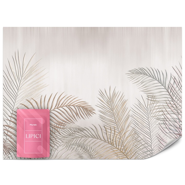 Fototapet pentru Sufragerie Frunze de Palmier 3D 180 x 120 cm Vlies, Usor de curatat, Decor creativ, Natura