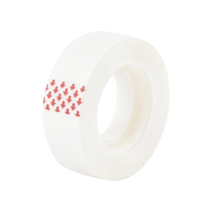 Set 8 benzi adezive tip scotch, D.Rect, 19x33m, Transparent