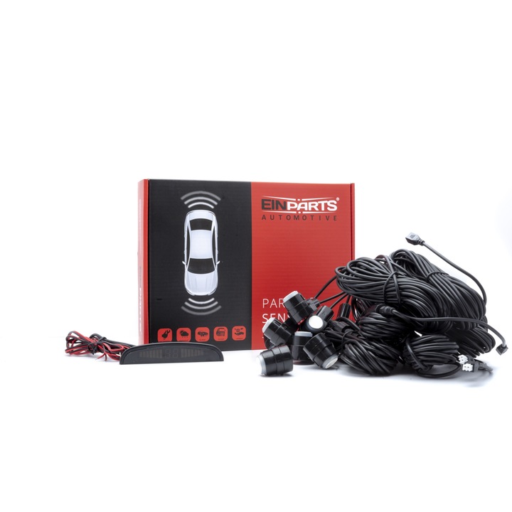 Kit senzori de parcare, Einparts, LED, 8 Senzori, Alb