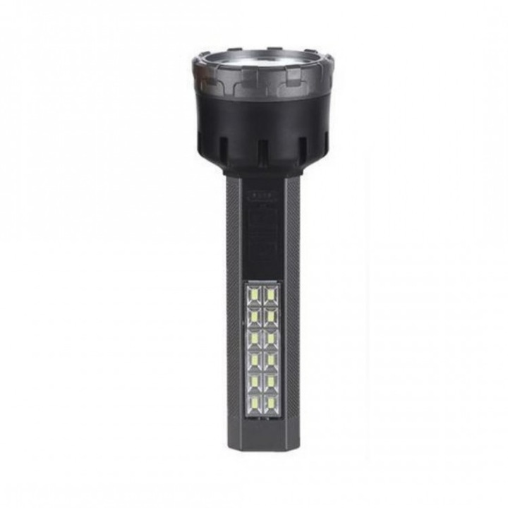 Професионален акумулаторен led фенер, SW-80-28-G, 22.5 см, цвят сив