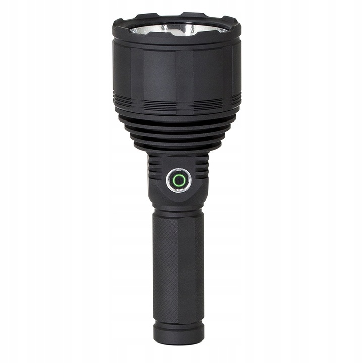Тактически фенер Vayox, професионален, голям, 5 светлинни функции, Zoom, USB, LED, 30W, черен