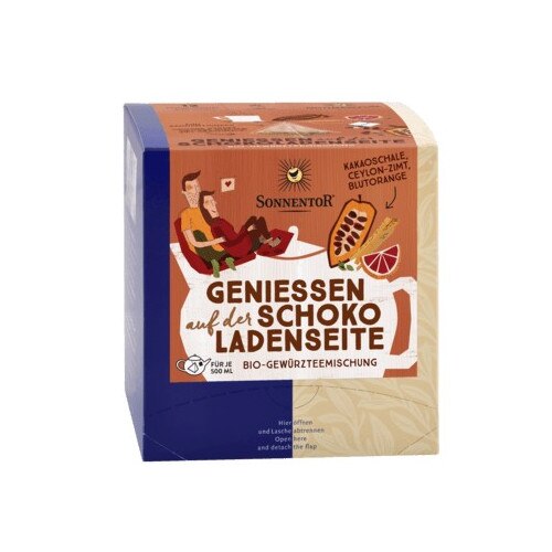 Ceai premium bio Bucuria unei delectari cu ciocolata 12 plic Sonnentor