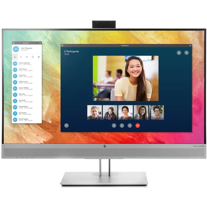 Монитор HP EliteDisplay E273m, 27", LED, IPS, 1920 x 1080, VGA, 2 x USB 3.0 Downstream, 1 x HDMI 1.4, 1 x DisplayPort 1.2, 1 x Audio Out, 1 x Audio In, 1 x USB 3.1 Type-C Upstream, Вградени високоговорители 2 x 2W