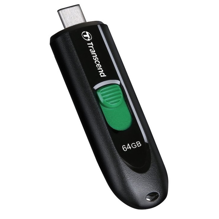 USB памет Transcend Pen Drive, Черен, 64GB
