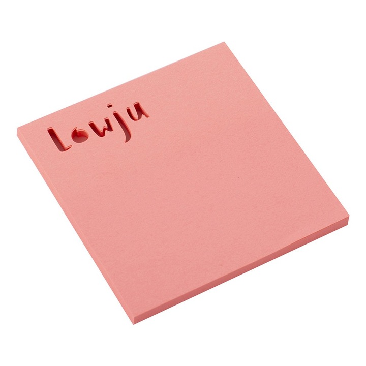 Notite autoadezive, D.RECT, 75x75 mm, 50 file, Roz