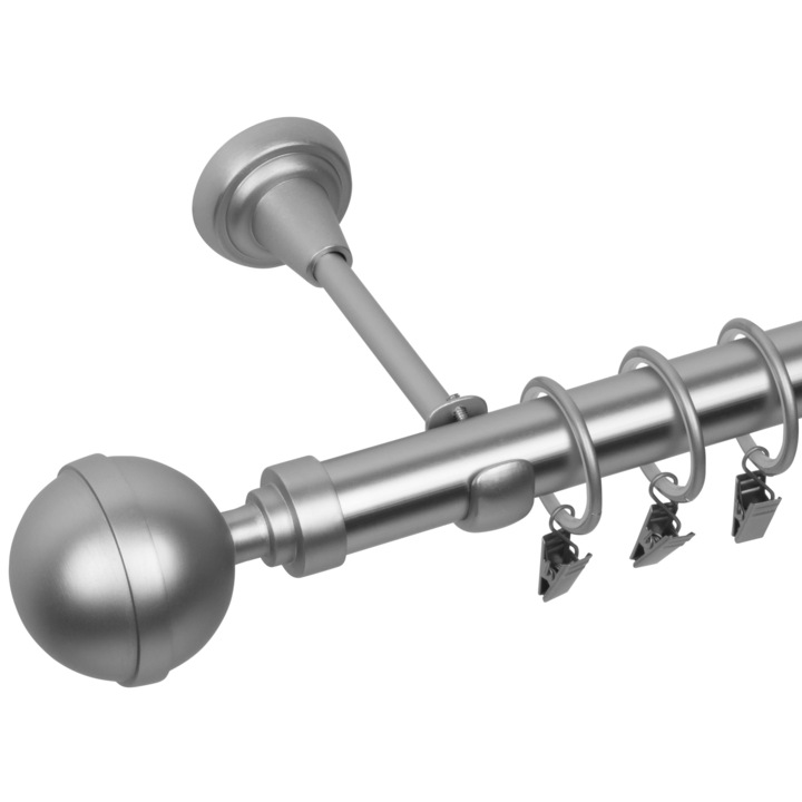 Galerie metalica singulara 25mm Bila Lux Crom mat 200 cm