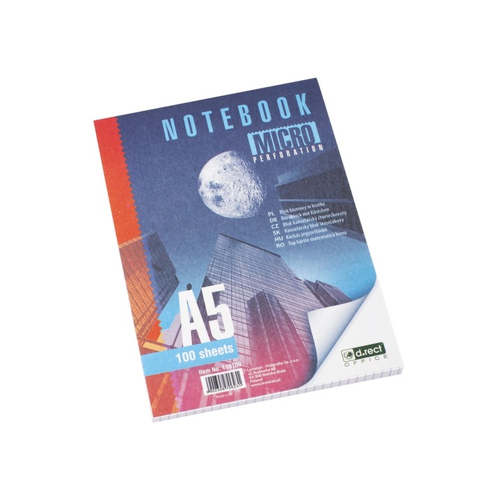 Caiet, D.RECT, A5, 100 file, Multicolor