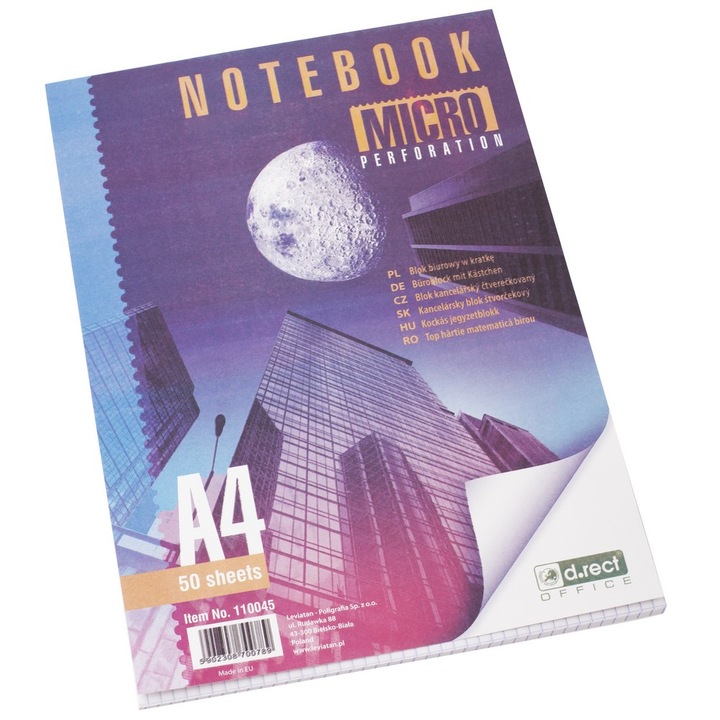 Caiet, D.RECT, A4, 50 file, Multicolor