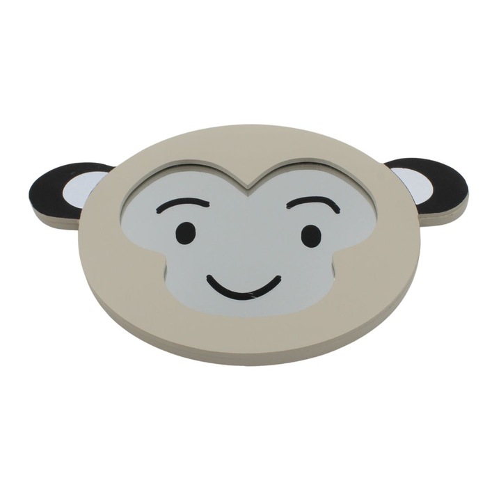 Кръгло животно огледало 16х16 см маймуна