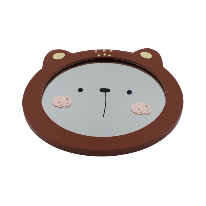 Kerek tükör animalut 16x16 cm medve