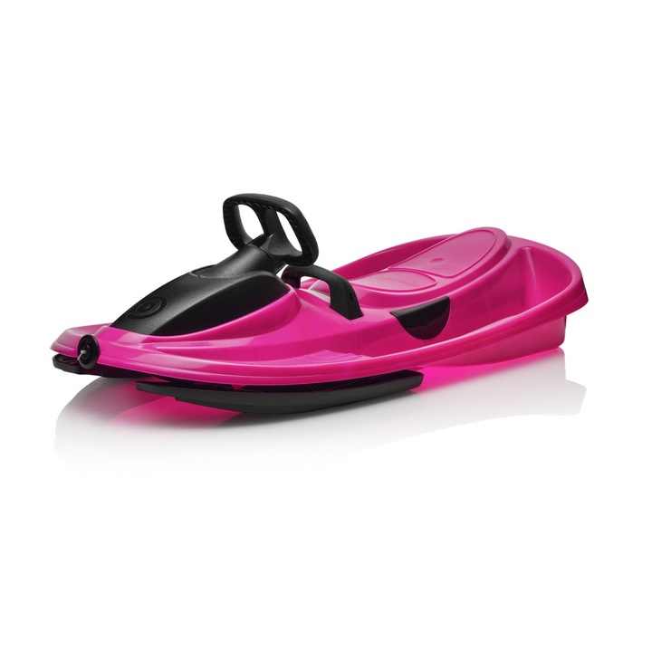 Детска шейна с кормило Gizmo Riders Stratos, 98x56x23, Monster Pink