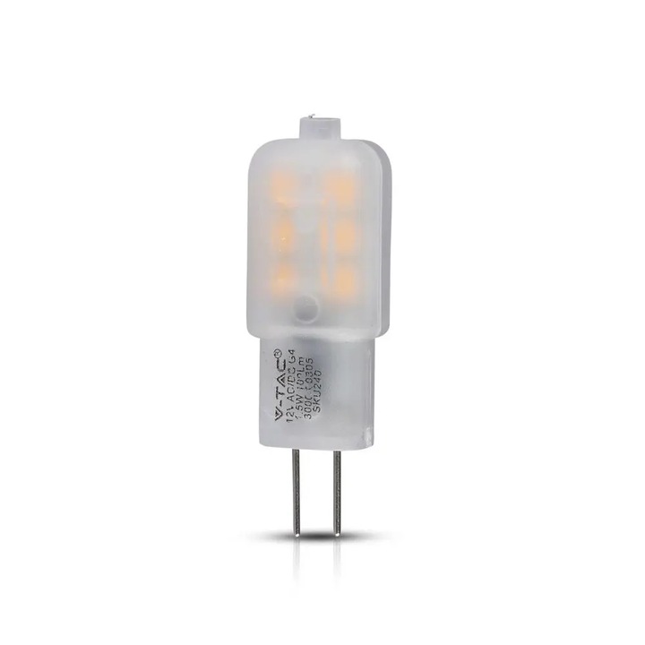 V-TAC G4 LED égő 12V 1,5W meleg fehér - SKU 240