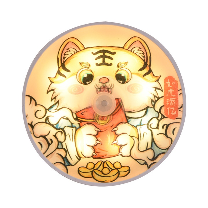 Lampa solara, IP20, Model tigru, Alb cald