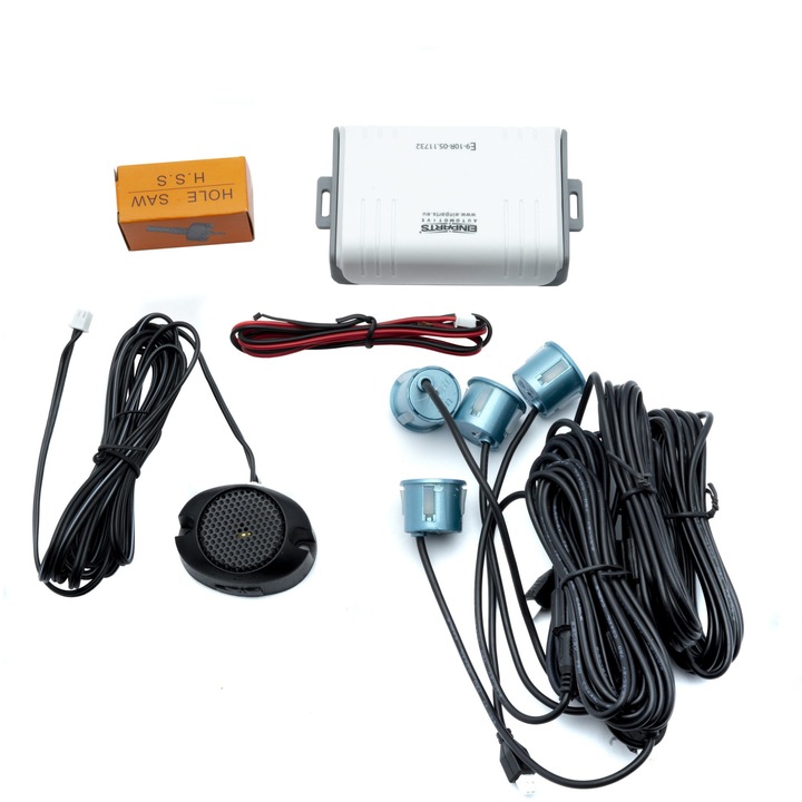 EinParts 4db-os Tolatóradar készlet, Riasztóval, 25 mm, Kék