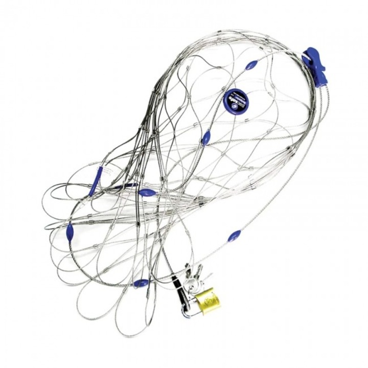 Антикражбена защитна мрежа за багаж Pacsafe Exomesh 360 120 L (75–120 л) – за раница/куфар, с катинар и калъф