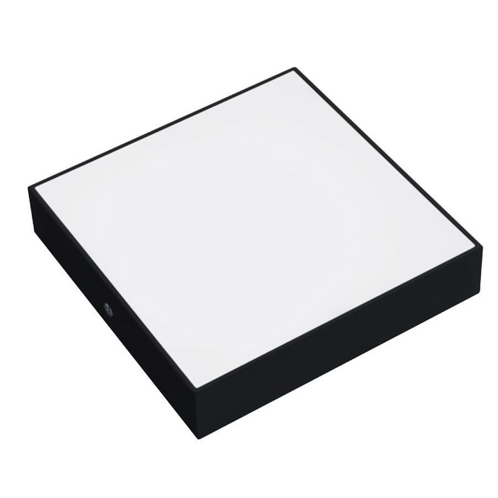 Plafoniera led Sofia Square-24 Black, lumina rece, 24W, 170x170 mm, 2160 lm, Negru