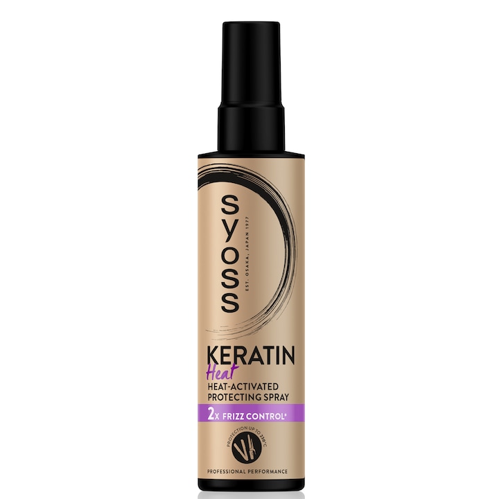 Spray Syoss Keratin Heat Protect pentru protectie termica, 200 ml