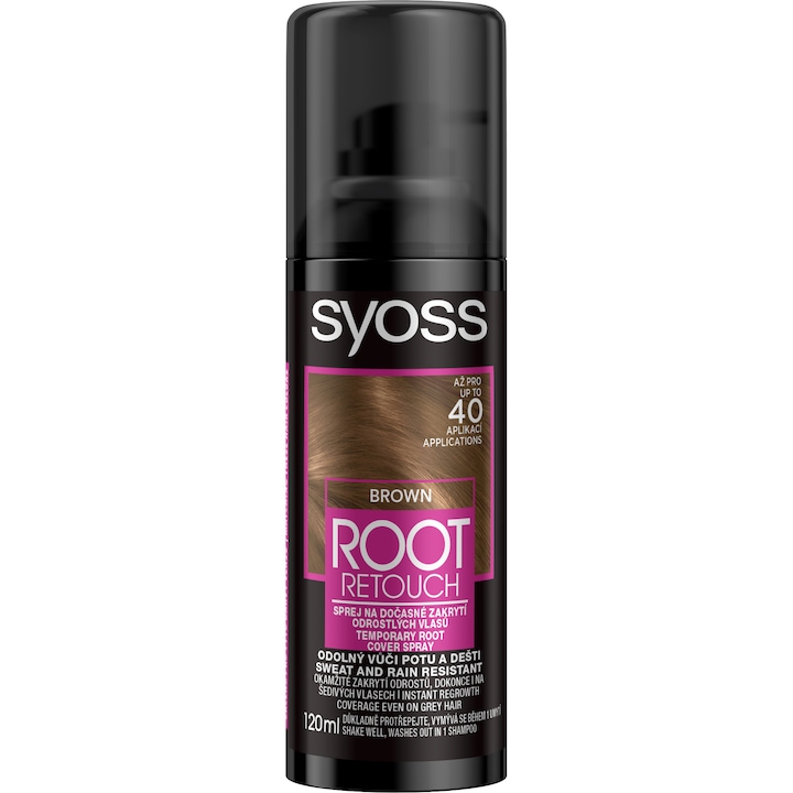 Spray pentru vopsirea temporara a radacinilor Syoss Root Retoucher Saten, 120 ml