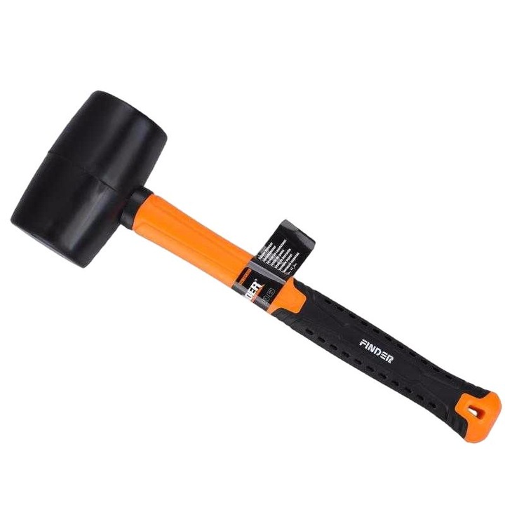 Ciocan matzola, Finder, 12 cm, Negru/portocaliu