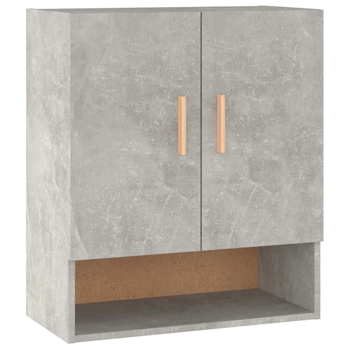 Dulap de perete vidaXL, gri beton, 60x31x70 cm, lemn compozit