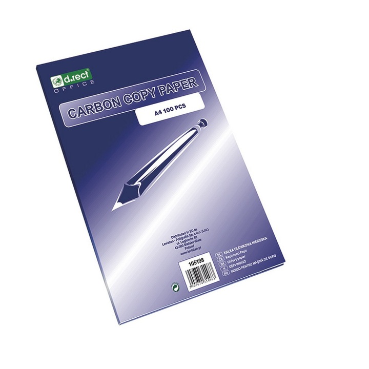 Hartie pentru copiator D.Rect, De creion, A4, 100 Piese, Albastru