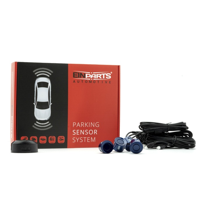 EinParts 4db-os Tolatóradar készlet, Riasztóval, 25 mm, Indigo