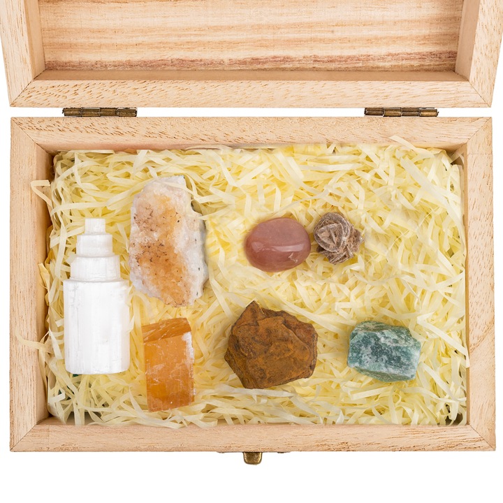 Set Premium cristale si pietre de manifestare pentru manifestare ; Pietre autentice intr-o cutie deosebita