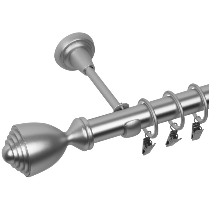 Galerie metalica singulara 25mm Avanti Crom mat 140 cm