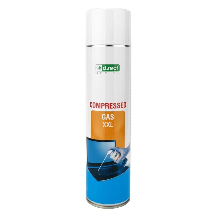 Gaz comprimat de curatare D.Rect, Pentru electronice, Inlatura praful, Nu lasa urme, 600 ml