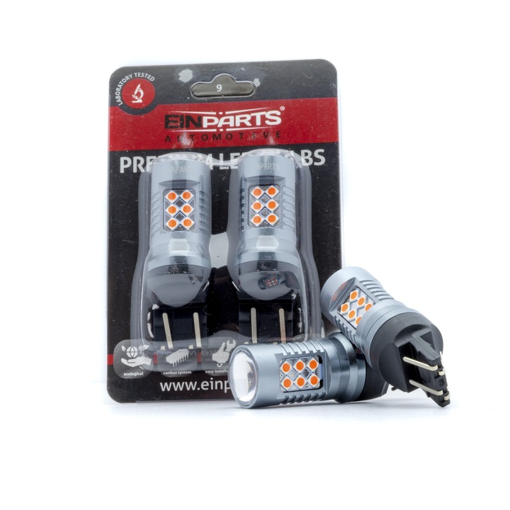 EinParts 2 db-os LED autó izzó készlet W21/5W Automotive, 1000-1500K, 9V-16V