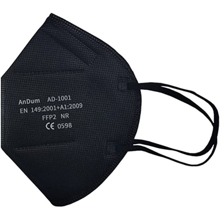 Set 10 Masti FFP2 Negru, AD-1001, 5 straturi, Conforme cu CE 2163, ambalate individual