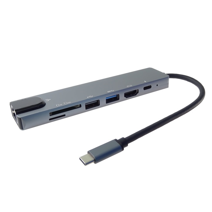 Докинг станция 7 порта, USB type C, PremiumCord