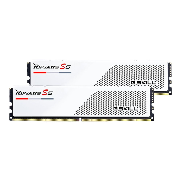 Memorie RAM, G.Skill, Ripjaws S5, DDR5, 32 GB: 2 x 16 GB, DIMM 288-pini, 5200 MHz / PC5-41600, Alb