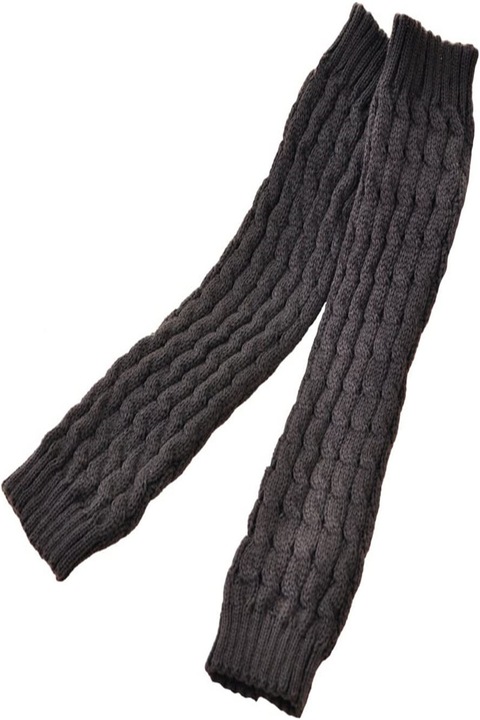 Гети ASKSA, Зимен модел, Плетени на една кука, Топли, Дебели, Един размер, Тъмно сиво