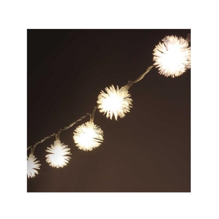 Sir luminos Craciun, IRIS, 3cm/10m, 80 LED-uri, USB, Alb cald