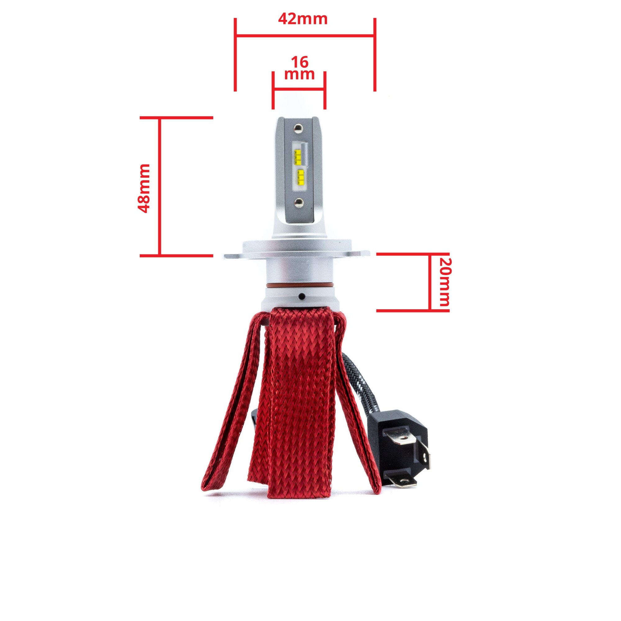 Set 2 becuri far, EinParts Automotive, LED, H4, Octopus, 6000K, CANbus ...