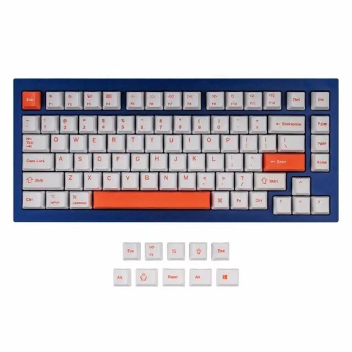 Set 92 butoane pentru tastatura mecanica Keychron Orange PBT Dye-Sub US Layout