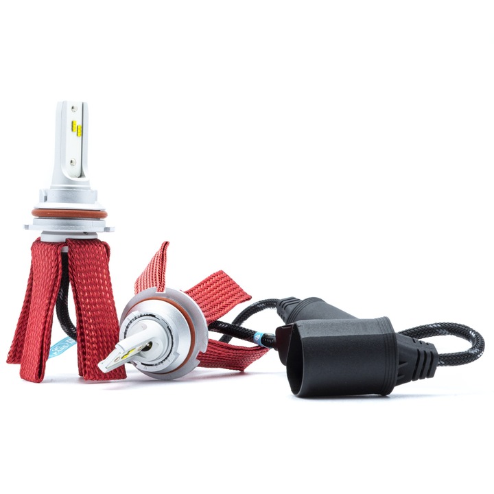 EinParts 2db-os fényszóró izzó készlet, LED, HB5, Octopus, 6000K, CANbus, hideg fehér