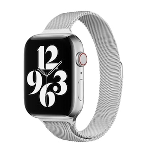 Curea Ceas SmartWatch pentru Apple Watch 8 41 mm, Stainless Steel Strap, Metal Design, Comfy to Wear, Bratara Magnetica, Argintiu