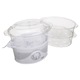 Aparat de gatit cu aburi Adler, Turbo Steam, timer 60 min, 800W, 9L, Alb