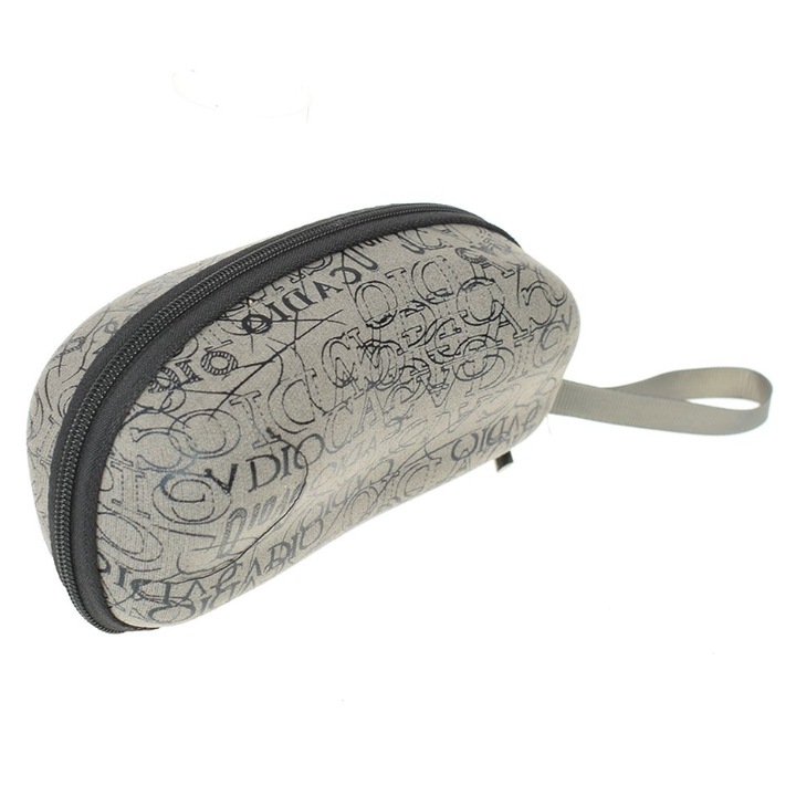 Toc pentru ochelari, CRT, Pro Glass, Cu fermoar, Rigid, 15 x 7 x 8 cm, Maro