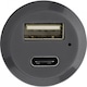 Incarcator Auto mic, cu USB si USB C, 5v 3A, Negru