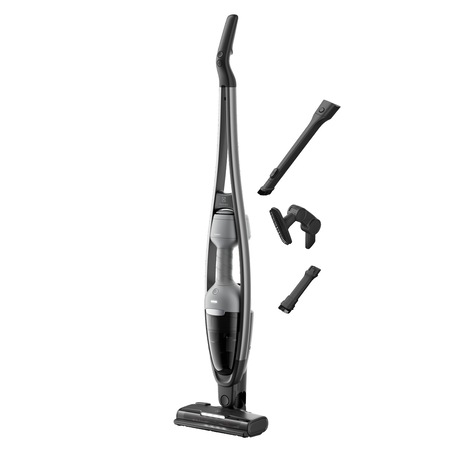 Вертикална прахосмукачка 2в1 ELECTROLUX Series 600 ES62CB25UG, 25.2V / 2.5Ah, Автономност 55 мин., Ефективност на филтриране 99.9%, LED светлини, Моторизирана четка BrushRollClean, Сив/Черен