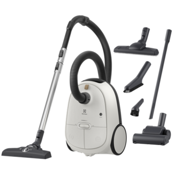 Aspirator cu sac Electrolux Hygienic 600 EB61H6SW, 850W, capacitate sac 3.5L, nivel de zgomot 73 dB, alb
