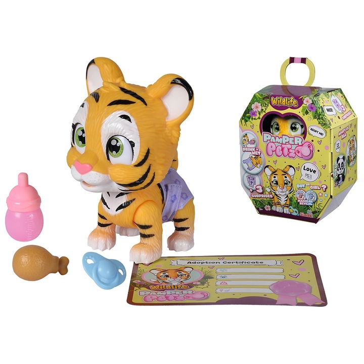 Set Simba Tigru Pamper Petz Tiger cu 3 accesorii