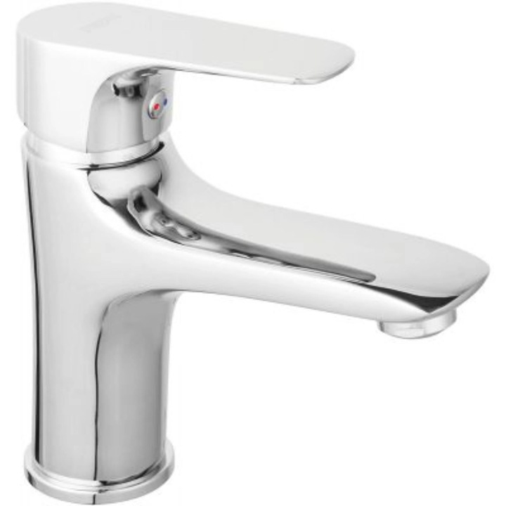 Смесител за мивка, едноръкохватков, хром, 15,5 см х 11,3 см