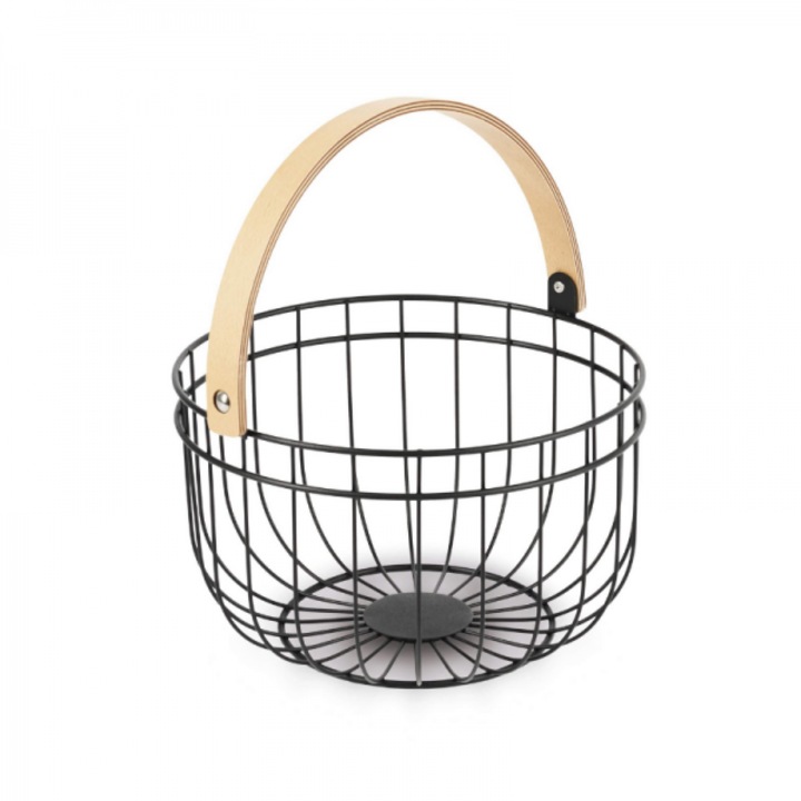 Cos din otel cu maner pentru fructe, 25.2x17.7 cm