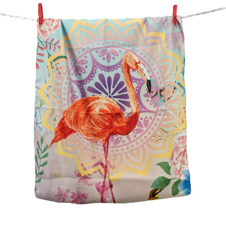 Антибактериална кърпа за йога Dr.Bacty, микрофибър, 70x140 см, многоцветна